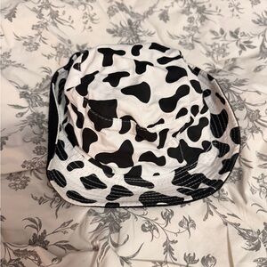 Black and White Cow Print Bucket Hat